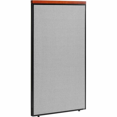 INTERION BY GLOBAL INDUSTRIAL Interion Deluxe Office Partition Panel, 36-1/4inW x 61-1/2inH, Gray 277526GY